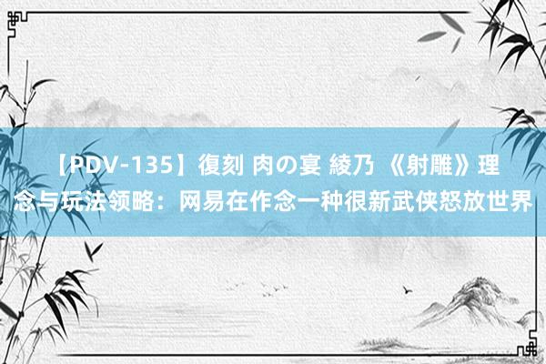 【PDV-135】復刻 肉の宴 綾乃 《射雕》理念与玩法领略：网易在作念一种很新武侠怒放世界