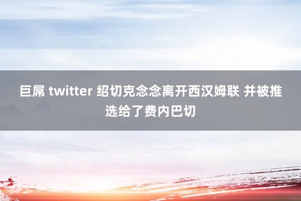 巨屌 twitter 绍切克念念离开西汉姆联 并被推选给了费内巴切